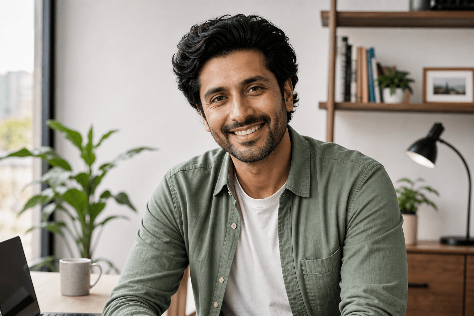 Man with beautiful, healthy hair