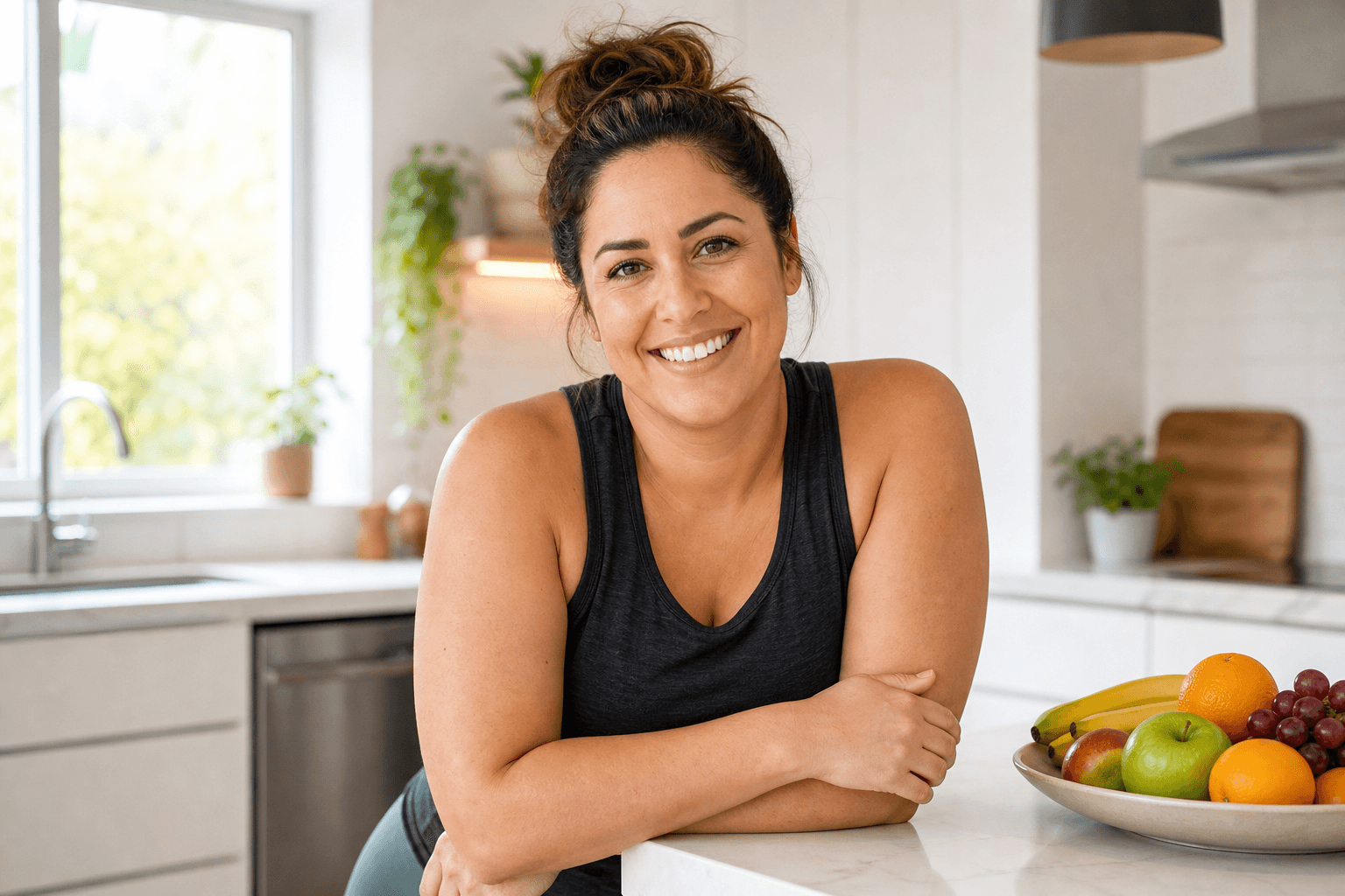 Person achieving weight loss goals