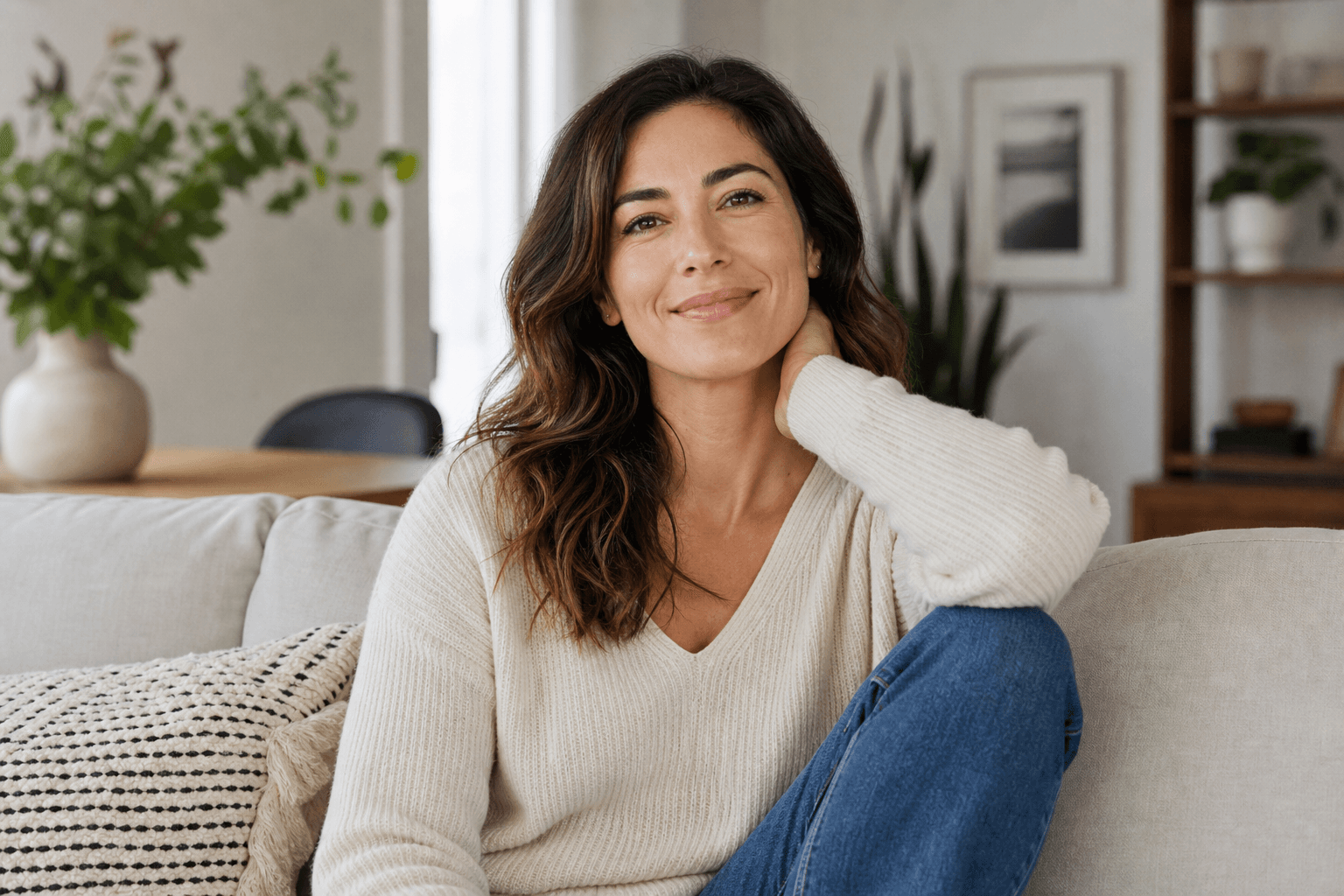 Woman feeling confident